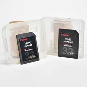 Canon MMC Plus 32MB High-Speed Memory Card MMC-32MH Qty 2 - Picture 1 of 3