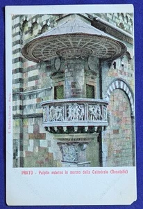 Antique 1900 Hand Tinted Postcard Donatello's Pulpit in Prato Italy UDB - Picture 1 of 2