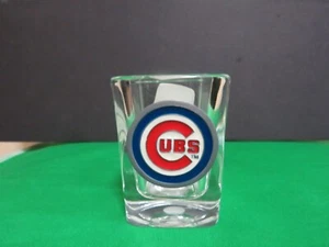 MLB Shot Glass Chicago Cubs 1" Bottle Cap Image - Picture 1 of 6