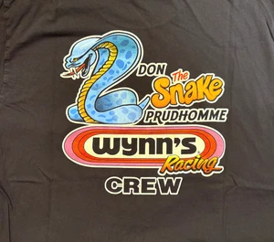 Pre Worn Don "THE SNAKE" Prudhomme Hot Wheels Wynn's Crew 3XL Black T-Shirt V2 - Picture 1 of 4