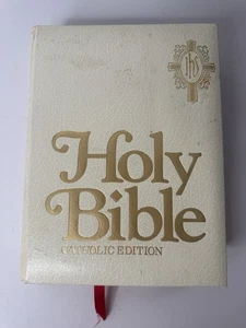 VTG 70s Holy Bible Catholic Edition 1970 Book Gold Gilding Pope John Paul II - Bild 1 von 24