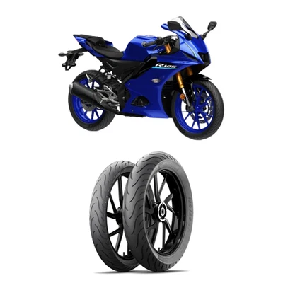 Yamaha YZF-R125 (2014 Onward) OEM PAIR Tyre Michelin Pilot Street Front + Rear - Image 1 of 2
