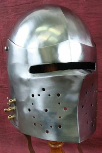 Helm Mittelalter Bascinet Schweinegesichtshelm Krieger Kampfbereit - Bild 1 von 4