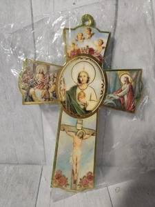 Saint Jude Italian Wooden Wall Cross 6.5" Religious Gift San Judas Tadeo Baptism - Picture 1 of 3