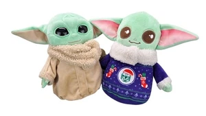 Star Wars Baby Yoda Grogu Plush Lot of 2 Christmas Mandalorian Child New NO TAGS - Picture 1 of 7