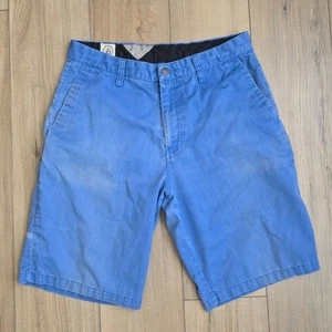 Volcom Frickin Chino Mordern Stretch Blue Chino Shorts Men Sz 32 - Picture 1 of 8