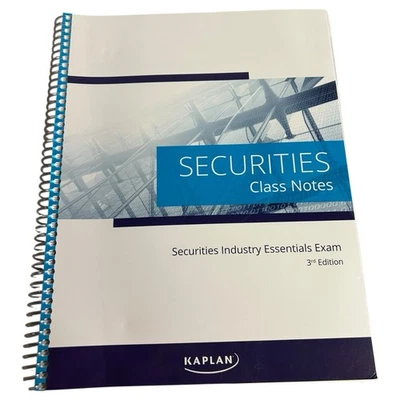 Kaplan Securities Industry Essentials Sie License Class Notes 3rd Edition book - Image 1 of 2