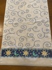 Celestial BATH Towel  Vtg 90’s Y2K Light Blue Sun Moon Star Embroidered Pastel