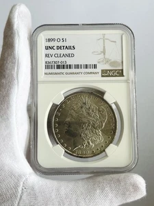 1899-O MORGAN SILVER DOLLAR NGC UNC DETAILS $1 COIN - Picture 1 of 6