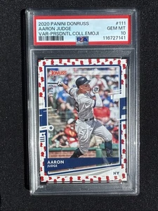 2020 Panini Donruss - Aaron Judge #111 One Hundred Emoji /50 - Yankees PSA 10 - Bild 1 von 2