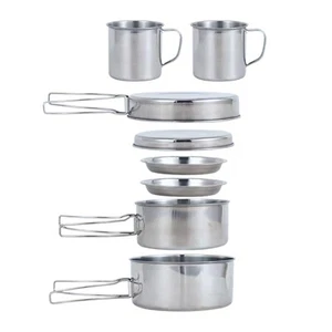Backpacking Camping Cookware Mini Picnic Camping Cooking Mess Kit with Pot an... - Picture 1 of 6