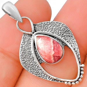 Natürlicher Rhodochrosit Argentinien 925 Sterling Silber Anhänger Schmuck P-1402 - Bild 1 von 5
