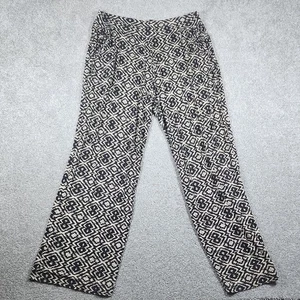 Falls Creek schwarz weiß geometrisches Design weites Bein Stretch Hose Damengröße Lg - Bild 1 von 7
