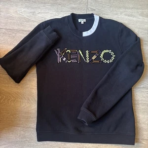Kenzo Black Cotton 'Tool Box' Sweatshirt - Medium Chest 36”- Rare - Picture 1 of 2