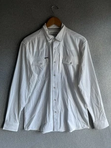 Poncho Hemd Herren Small Slim Fit Weiß Performance Angeln Belüftet Druckknopfverschluss - Bild 1 von 11