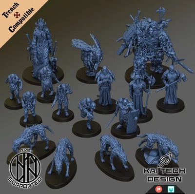 Trench Crusade Black Grail Proxy Warband Juego Completo - Diseño KaiTech Impreso en 3D Foto 1 de 4