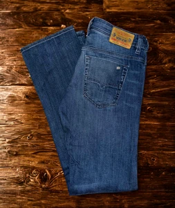 Diesel Industry Mens VIKER Regular Straight Blue Stretch Denim Jeans 33x34 - Picture 1 of 14