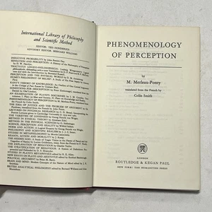 Merleau-Ponty - Phenomenology of Perception 1966 - 1st/3rd Routledge HC - Picture 1 of 18