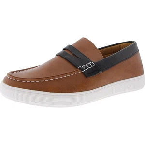Aston Marc Mens Drift01 Faux Leather Slip On Boat Shoes Sneakers BHFO 1720 - Picture 1 of 4