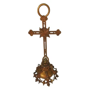 Antikes gotisches Altarkreuz aus Metall Eisen - Bild 1 von 10