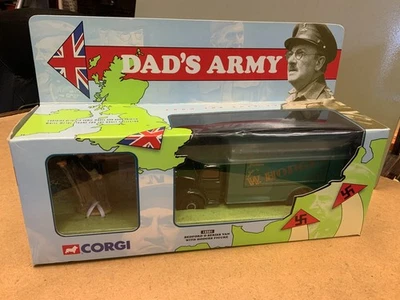 Corgi 18501 Dads Army Hodges Bedford O Series Grocer Van & Figure Boxed MIB - Image 1 of 4