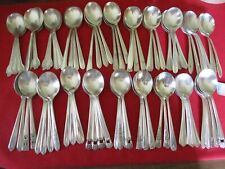 (75) Silverplate Round Soup Spoons, Mixed Lot    #12-1