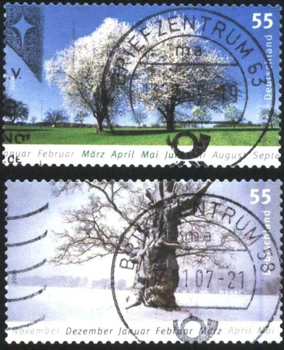 Germany  Used  stamps Trees  Seasons Spring Winter 2006    avdpz - Image 1 of 1