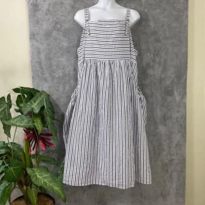 ASOS DESIGN Curve overalls striped sundress women’s size 24 vacation travel - Picture 1 of 10