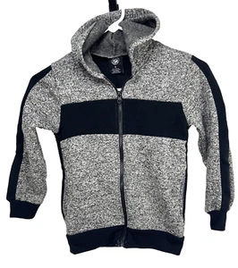Jamplay Kid's Gray Black Boys Size 6 Long Sleeve Hoodie Zipper Sweater Jacket - Picture 1 of 8