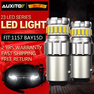 2X 1157 1142 BAY15D Blanco LED Señal de giro Back Up Bombillas de luz inversa 6500K - Imagen 1 de 10