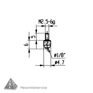 Messeinsatz, Kugel Ø 3 mm - Bild 1 von 1
