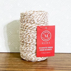 Martha Stewart Bakers Twine Craft String 175 yd White Gold Christmas Ribbon - Picture 1 of 9