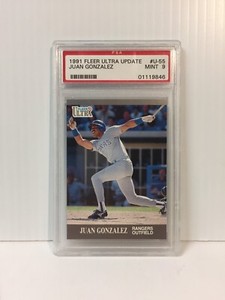1991 Fleer Ultra Update Juan Gonzalez Baseball Card #U-55 PSA Mint 9