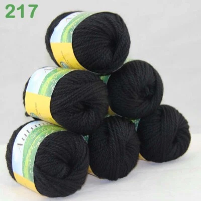 Venta Lote 6 Bolasx50g Tejido Rápido a Mano Lana Seda Hilo Cálido Envoltura Chal Bufanda Foto 1 de 4