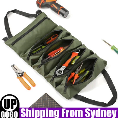 Tool Roll Organizer Tool Roll Up Canvas Bag Tool Large Wrench Super Big Pouch  - image 1 of 4