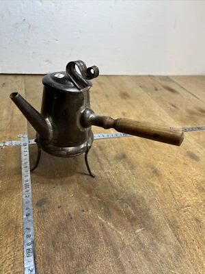 N. 1 Ustensile Outil Ancienne Chocolatière EN Fer Blanc 19eme - Photo 1/4