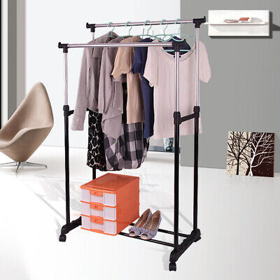 Heavy Duty Metal Clothes Rail Storage Garment Shelf Hanging Display Stand Rack • 16.99£