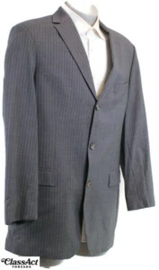 HUGO BOSS mens Solid Charcoal Gray Wool Sport Coat Suit Jacket Blazer 42L - Picture 1 of 7