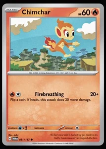 Chimchar - 031/167 : S&V Twilight Masquerade : (Non-Holo) Common : Pokemon Card - Picture 1 of 2
