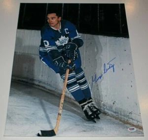 GEORGE ARMSTRONG SIGNED TORONTO MAPLE LEAFS 16X20 PHOTO PSA/DNA AUTHENTIC COA - Picture 1 of 3