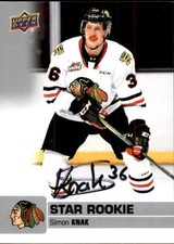 Simon Knak Signed Autographed 19/20 Upper Deck CHL card #349 Nashville Predators