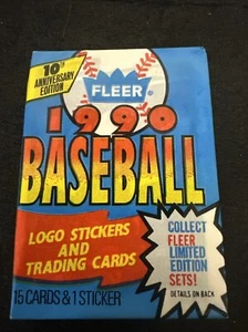 10th Anniversary Fleer 1990 Baseball Logo Stickers And Trading Cards - Picture 1 of 2