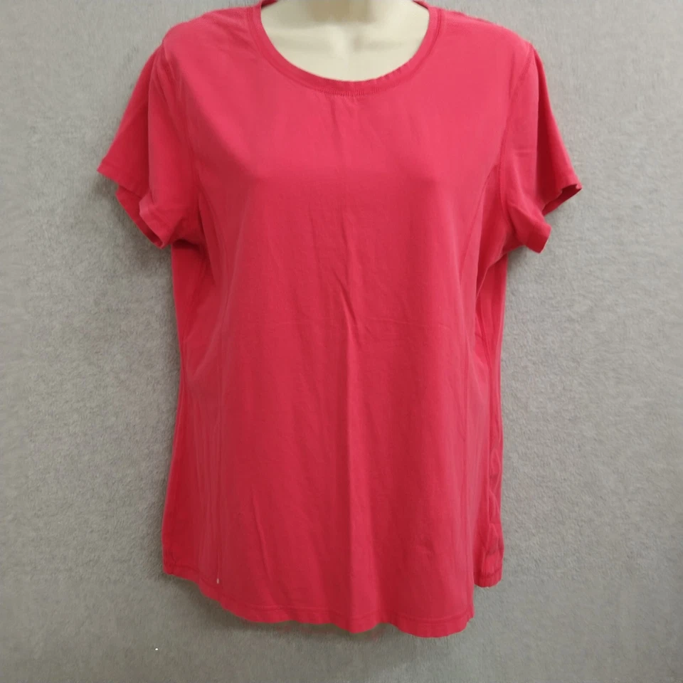 Camiseta Top Danskin Now Mujer Talla XL Rosa Manga Corta Camiseta Activa Entrenamiento Foto 1 de 4