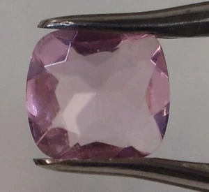 SIMULATED MORGANITE 9 MM CUSHION CUT BEAUTIFUL PINK COLOR - Picture 1 of 1