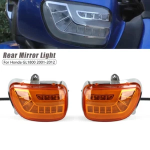 Rear Mirror Lamp LED Turn Signals Light For Honda GL1800 F6B 2013-2016 - Picture 1 of 14