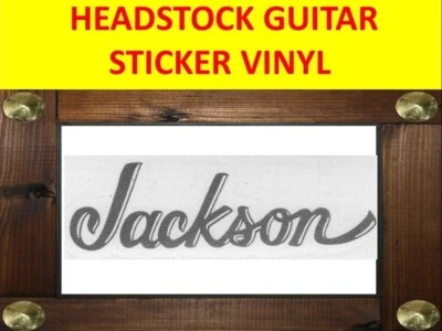 Jackson Stickers Silver Vinyl From headstock Guitar & Bass - Imagen 1 de 2