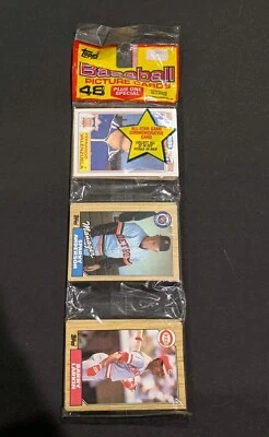 SEALED 1987 Topps Rack Pack Fernando Valenzuela TOP Sparky Anderson Barry Larkin - Image 1 of 4