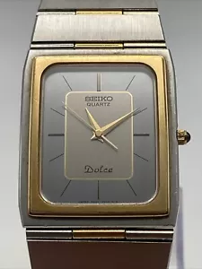 Seiko Dolce Vintage Uhr Gold Plated Dial/Bezel Silver Band 9521-5010 Japan - Bild 1 von 12