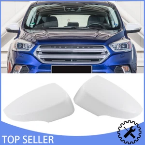 For Ford Kuga MK2 Escape 2013-2019 Pair Side Rearview Mirror Cover Cap White . - Picture 1 of 12