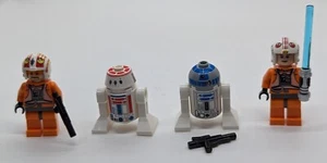 LEGO SW0373 SW0372 9493 Star Wars Jek Porkins, Luke Skywalker, R2-D2, R5-D4 - Picture 1 of 10